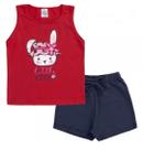 Conjunto feminino infantil verão - shorts e blusinha