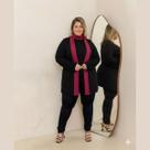 Conjunto Feminino Inverno 2 Peças Cacharrel Cardigan Plus Size