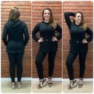 Conjunto Feminino Inverno Blusa com Capuz e Calça Lãzinha Mônica