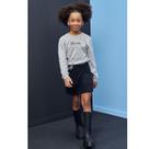 Conjunto Feminino Inverno Blusão e Saia VICVICKY Cor:CinzaTamanho:16