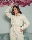 Conjunto Feminino Inverno Canelado de Veludo Cotelê Roupa de Frio