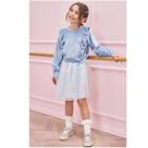 Conjunto Feminino Inverno Em Veludo INFANTI Cor:AzulTamanho:14
