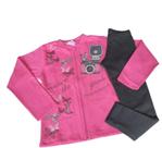 Conjunto feminino inverno moletom infantil