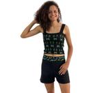 Conjunto Feminino Inverno Short E Blusa De Alça Bordado 439