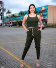 Conjunto Feminino Isa P ao GG , Bengaline com cadarço na calça