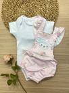 Conjunto feminino jardineira ratinha 32024 iaze