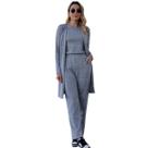 Conjunto Feminino Lanzinha 3 Peças Casual Confortável Conjunto Feminino Lanzinha 3 Peças Casual Confortável