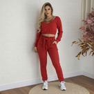 Conjunto Feminino Lanzinha Luxo Gola Alta Calça Cintura Alta