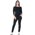Conjunto Feminino Longo Calça e Blusa Viscolycra Outono Inverno Conjunto Feminino Longo Calça e Blusa Viscolycra Outono Inverno