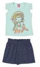 Conjunto Feminino meia malha e Short Piquet Mouline 11616