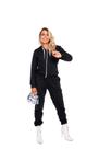 Conjunto Feminino Moletom Calça E Blusa Feminino Flanelado Com Zíper Modelo Canguru
