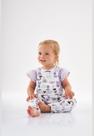 Conjunto Feminino para Bebês com uma Jardineira e um Body em Suedine Up Baby