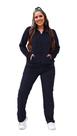 Conjunto Feminino Plus Plush Capuz Inverno Agasalho Calça Conjunto Feminino Plus Plush Capuz Inverno Agasalho Calça