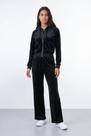 Conjunto feminino plush aveludado calça e jaqueta 61982 -