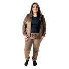 Conjunto Feminino Plush Capuz Moda Blogueira Plus size Frio Conjunto Feminino Plush Capuz Moda Blogueira Plus size Frio