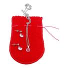 Conjunto FEMININO Ponto Luz zircônia AÇO INOX Colar Brinco