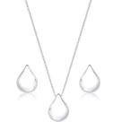 Conjunto Feminino Prata 925 Legítima Pingente e Brinco Gota Lisa Polida Prata 925 Maciça Não é banhado