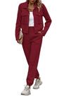 Conjunto Feminino PRETTYGARDEN Shacket Duas Peças Vinho Vermelho XL