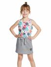 Conjunto Feminino Regata C/ Shorts-saia Moletinho Nº 4 Ao 8
