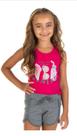 Conjunto Feminino Regata em cotton e Short em moletom 11637.3