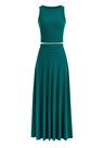 Conjunto Feminino Saia Longa PRETTYGARDEN Regata Tricô AzulVerde PP