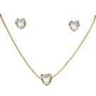 Conjunto Feminino Semijoia Banhado a Ouro 18k BR05354CL01659 Coração