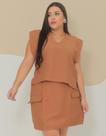 Conjunto Feminino Short Saia Cargo E Blusa Plus Size