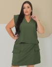 Conjunto Feminino Short Saia Cargo E Blusa Plus Size