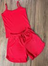 Conjunto feminino shorts e regata feminina malha canelada moda verão conforto e qualidade premium para uso diario