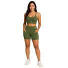 Conjunto Feminino Top Costas Nua + Shorts Com BOLSO Poliamida Summer Pro Verde