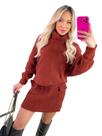 Conjunto Feminino Trico Blusa Cacharel E Saia Com Bolso