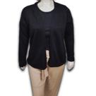Conjunto Feminino Twin Set em Crochet Manga Comprida Plus Size
