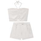 Conjunto Feminino Verão Top e Shorts LILIMOON Cor:Off WhiteTamanho:18 Conjunto Feminino Verão Top e Shorts LILIMOON Cor:Off WhiteTamanho:18
