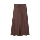 Conjunto Feminino Vintage Com Decote Em V, Sem Mangas, Saia Midi De Cintura Alta Com Laço E Renda,