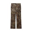 Conjunto Feminino Vintage De Calças Com Estampa De Leopardo E Blazer Longo, Terno Formal De Duas Conjunto Feminino Vintage De Calças Com Estampa De Leopardo E Blazer Longo, Terno Formal De Duas