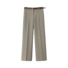 Conjunto Feminino Xadrez De Duas Peças: Blusa Regata Gola O E Calça Reta Vintage - Terno Elegante