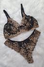 Conjunto Fênix Plus sem bojo e com aro bicolor preto com dourado