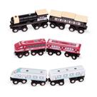 Conjunto ferroviário de madeira Battat Classic Trains 6Pc Magnetic 3+