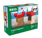 Conjunto ferroviário de madeira BRIO World 33254 Super Supports 2 unidades Conjunto ferroviário de madeira BRIO World 33254 Super Supports 2 unidades