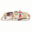 Conjunto ferroviário de madeira Melissa & Doug 130 peças por mais de 3 anos