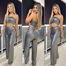 Conjunto festa cropped + calça