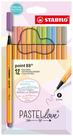 Conjunto Fineliner STABILO point 88 Pastellove de 12 cores