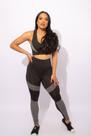 Conjunto Fitness Academia Calça Cintura Alta Com Detalhe E Top Nadador Com Tela Frontal Feminino F7 NEW STYLE