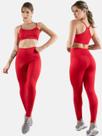 Conjunto fitness academia essência Vermelho Flex Flow