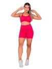 Conjunto Fitness Academia Top Alcinha com Bojo e Short Pink Conjunto Fitness Academia Top Alcinha com Bojo e Short Pink