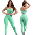Conjunto Fitness Calça Basica Compressão Cores em Poliamida