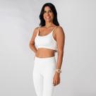 Conjunto Fitness Calça Top Alça Regulavel Branco Alma Genius