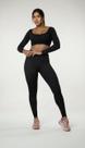 Conjunto Fitness Cropped Manga Longa e Legging