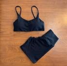 conjunto fitness de short empina bumbum zero transparência tecido premium