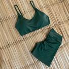 conjunto fitness de short empina bumbum zero transparência tecido premium
